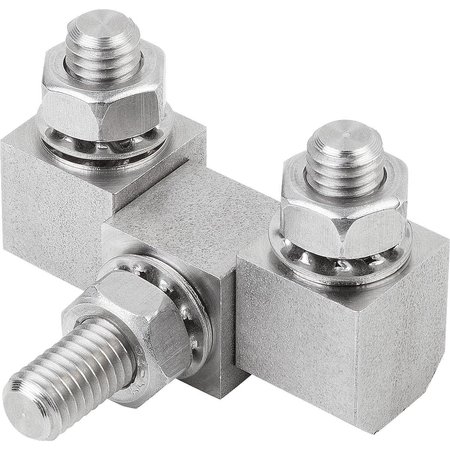 KIPP Square Hinge With Fastening Nut, Form:A, Stainless Steel 1.4305, B=49, A=18, A1=14, A2=22 K1142.10820033